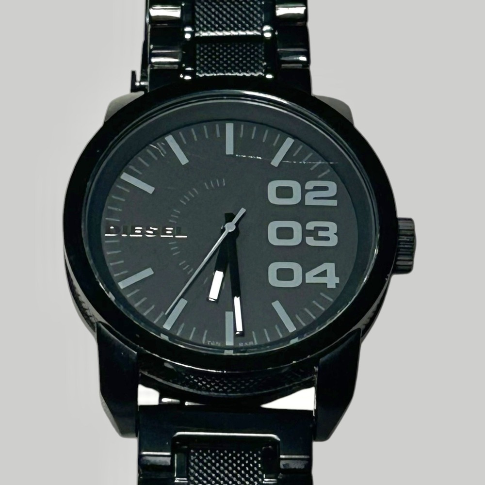 Diesel Men's Double Down Black Stainless Steel Watch DZ1371 - Picture 4 of 9